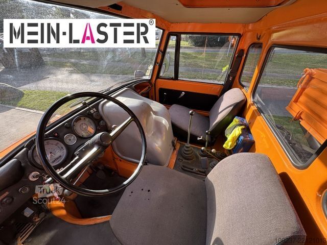 Sunkvežimis su kranu ir furgonu UNIMOG U 1100 Atlas AK 3006 nur 14.215 km-1. Hand