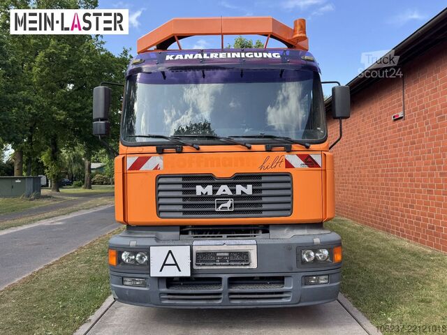 Vakuová cisterna MAN FE 410 Assmann Saug HD Spüler Recycling +  FB.