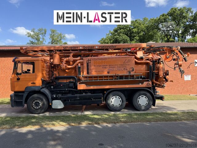 Vacuümtankwagen MAN FE 410 Assmann Saug HD Spüler Recycling +  FB.