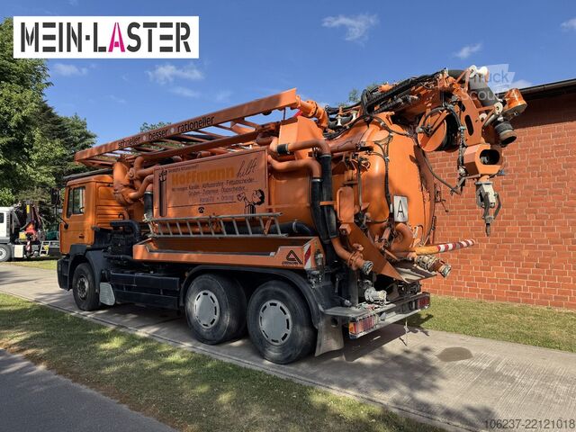 Vacuümtankwagen MAN FE 410 Assmann Saug HD Spüler Recycling +  FB.