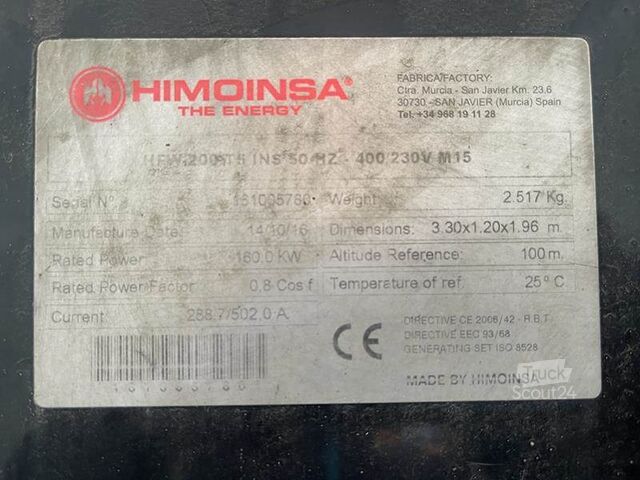 Agregado Himoinsa HFW - 200 - DSETR