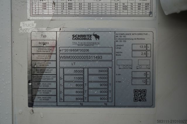 Rashladna poluprikolica SCHMITZ CARGOBULL REFRIGERATED / FLOWER / THERMO KING / SLX 300 /