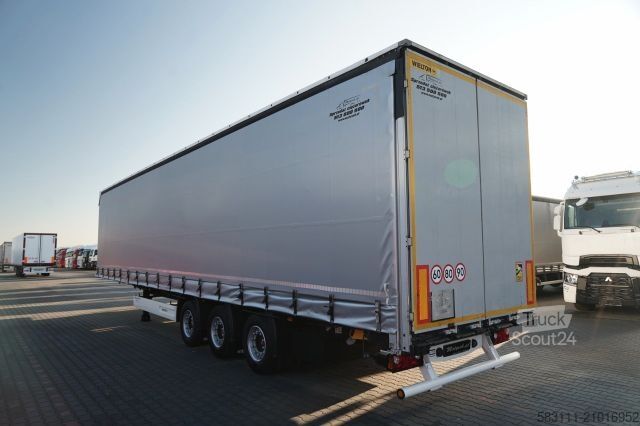 Open oplegger met zeil WIELTON FIRANKA / MEGA / SYSTEM BDE - ROZSUWANE S?UPKI /