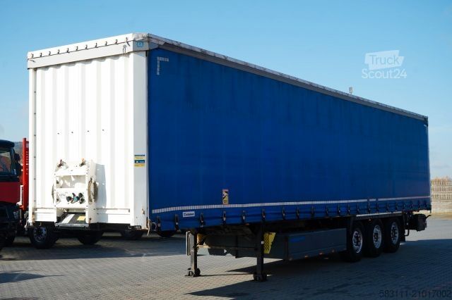 Auflieger mit Pritsche & Plane KRONE FIRANKA / STANDARD / KOSZ NA PALETY / O? PODNOS