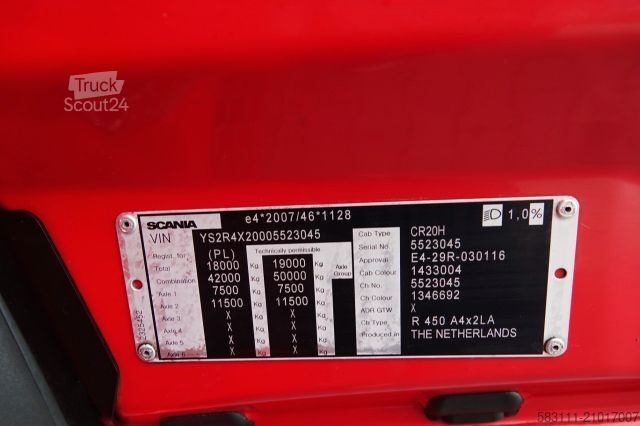 Standard tractor unit SCANIA R 450 / RETARDER / OPONY 100% / PO KONTRAKCIE SE