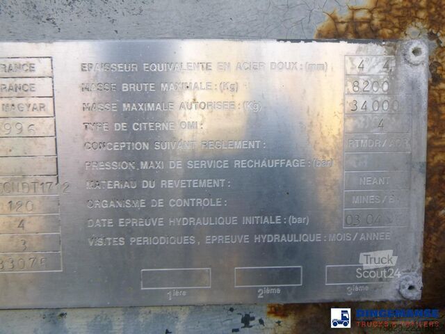 Tank Magyar Chemical tank inox 33 m3 / 1 comp