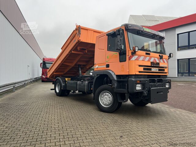 Camion-benne tricar Iveco-Magirus Trakker 190E350 4x4 Trakker 190E350 4x4, Winterdienstausstattung, Meiller-Kipper