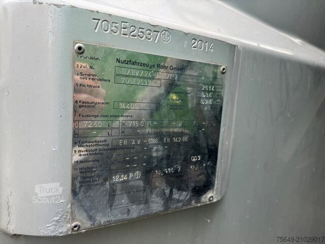 Camion-citerne Scania R450 4x2 R450 4x2, Retarder, ADR, Rohr Tank, ca. 14400l