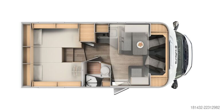 Camper semintegrato SUNLIGHT TS 67 Modell 2026 Top-Ausstattung