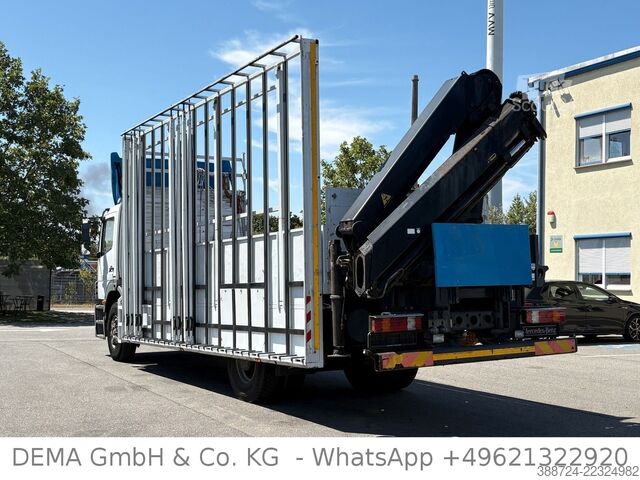 Camion cu platformă MERCEDES-BENZ Axor1833*Palfinger*Glastransporter*Fernbedienung