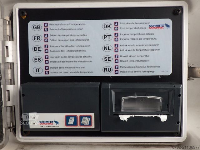 Reefer semitrailer SCHMITZ CARGOBULL SKO 24/L V7 Doppelst./Trennwand vorber./617 Std.