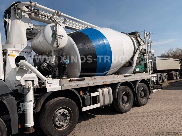 Tovornjak s črpalko za beton MERCEDES-BENZ Arocs 4445 Schwing FBP 27M - 7M3 Mischer German