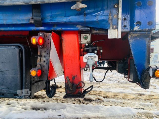 Atvira puspriekabė su tentu MEUSBURGER MPS-3 MEGA|Edscha|Tautliner|Wabco|SAF