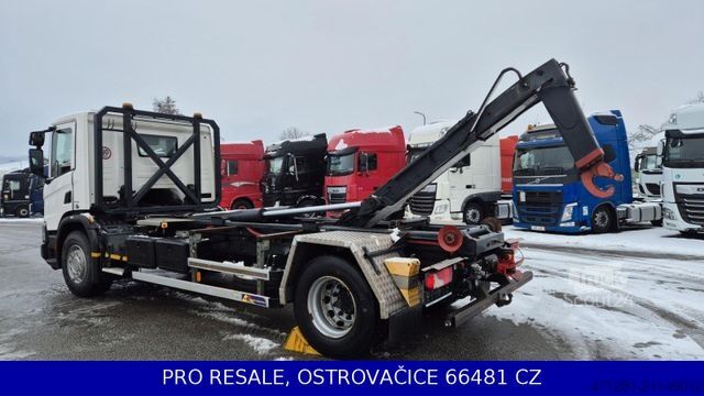 شاحنة قلّابة بذراع تحميل متحرك SCANIA P280 N323 4x2 E6 + ABROLLKIPP. + MANUAL
