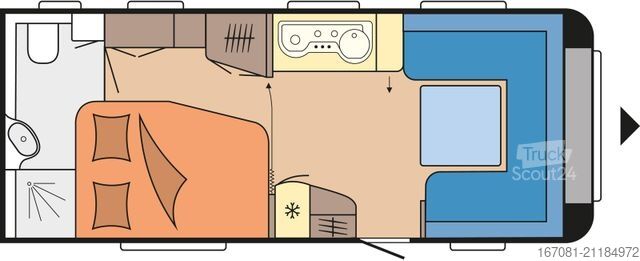 Wohnwagen HOBBY Excellent 560 WFU sehr gute Ausstattung
