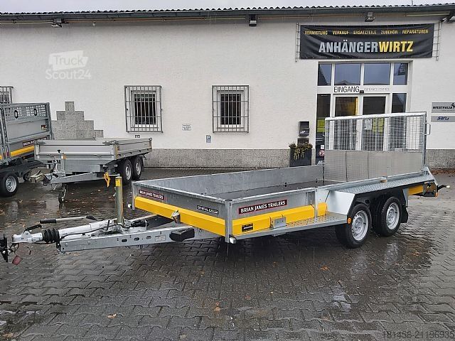 Baumaschinenanhänger Brian James Trailers General Plant 400x185cm 3500kg Ladeklappe direkt