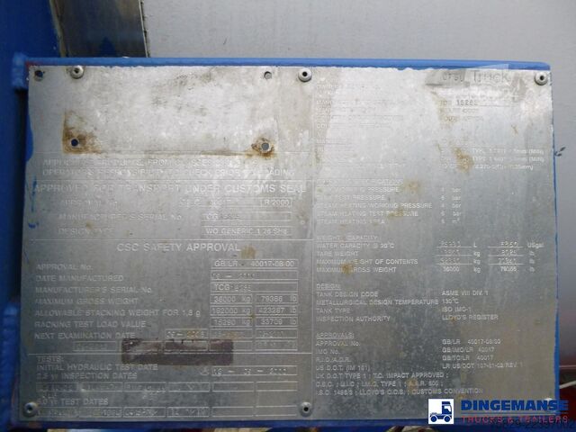 Contenitore cisterna Welfit Oddy Food tank container inox 25.9 m3 / 1 comp