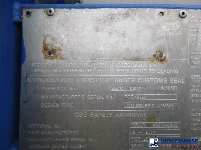 Contenitore cisterna Welfit Oddy Food tank container inox 25.9 m3 / 1 comp