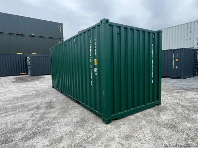 20 Fuß Seecontainer / Neucontainer / Moosgrün RAL 6005/ Materiallager