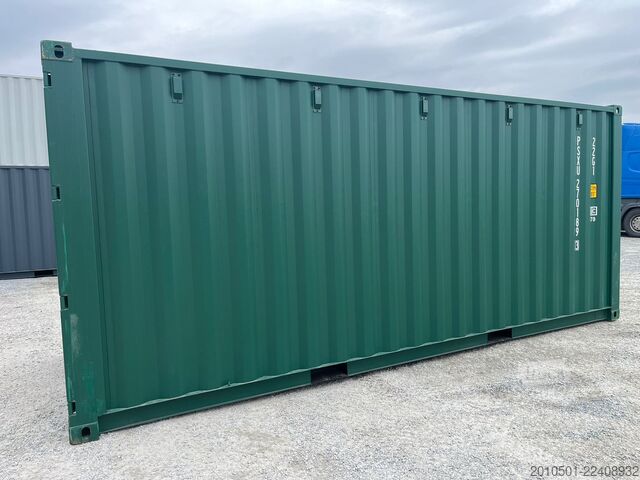  20 Fuß Seecontainer / Neucontainer / Moosgrün RAL 6005/ Materiallager