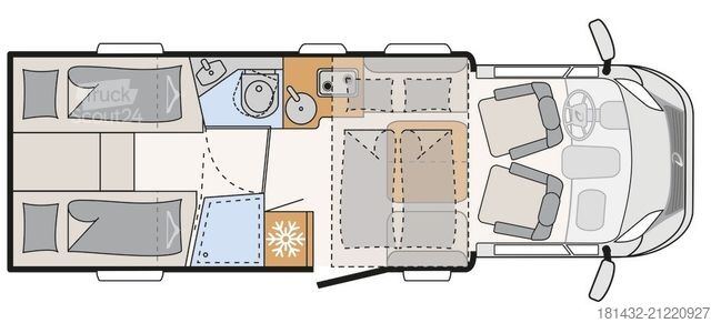 Integraal camper DETHLEFFS Dethleffs Trend Teilintegriert T 7057 EBL