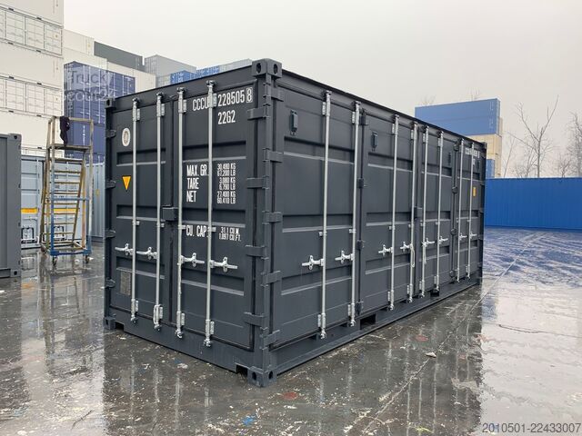 Seecontainer 20 Fuß Open Side Seecontainer / neu / Anthrazit / side Door Container