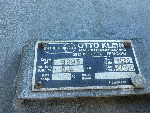 Trailer Wasserfass Vakuumfass 4.000 l