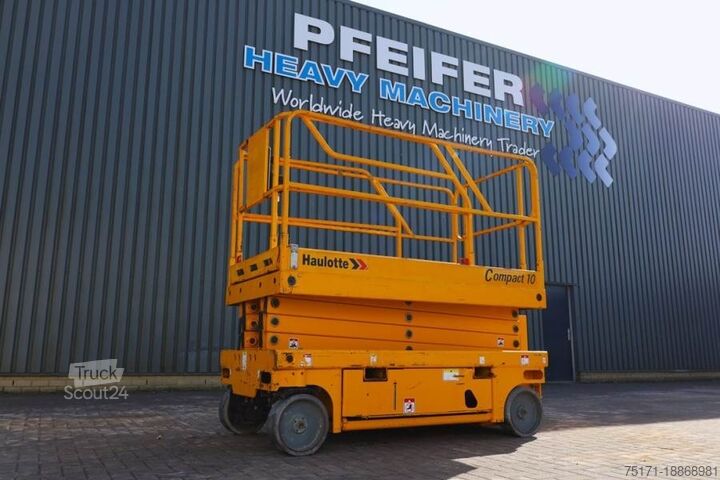 Schaarlift Haulotte Compact 10 Electric, 10m Working Height, 450kg Cap