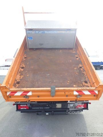 Furgón volquete IVECO 70 C 18 DoKa/Kipper/Palfinger Kran/Greifer/2xAHK