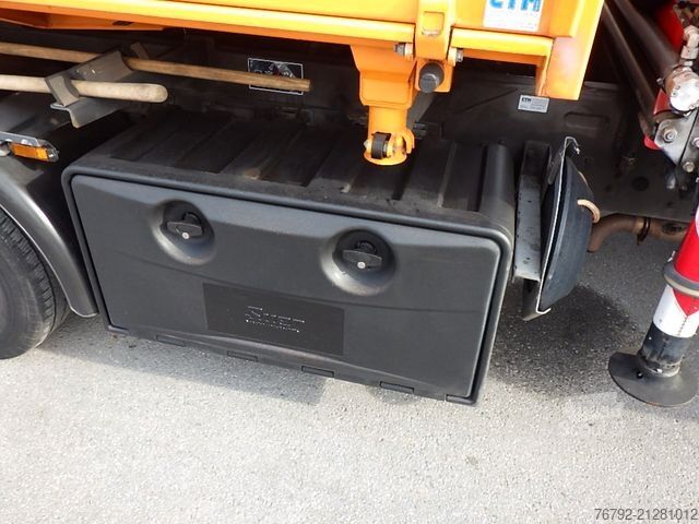 Furgón volquete IVECO 70 C 18 DoKa/Kipper/Palfinger Kran/Greifer/2xAHK