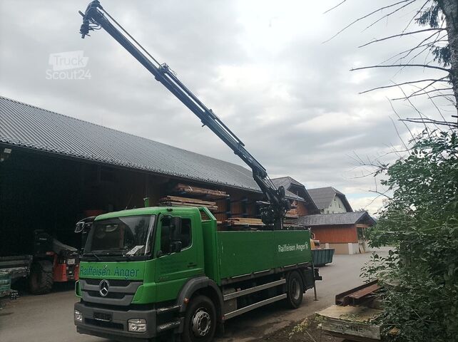Teherautóra szerelt daru MERCEDES-BENZ Axor 1833L PRITSCHE KRAN HIAB 095 EH SEHR GEPFLE