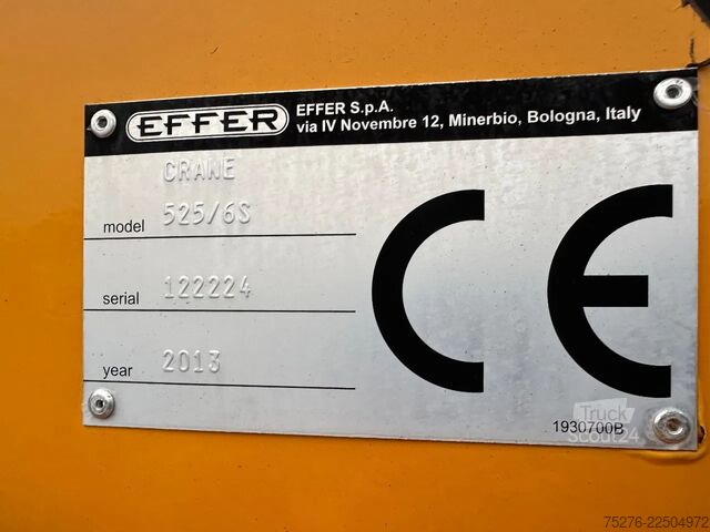 Kamion sa kranom Volvo FH 480 6x4 Effer 525/6S + Fly Jib 6S ,Winch Euro 5