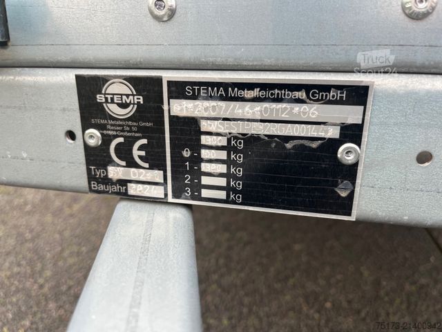 Alçak şasi römork STEMA ALU ST .1 , 100KMH 2,51 m x 1,53 m, 1