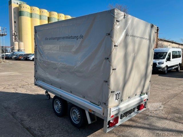 Car trailer UNSINN FZ-TECHNIK EB H 2715-20-13 Plane u. Spriegel 100 Kmh