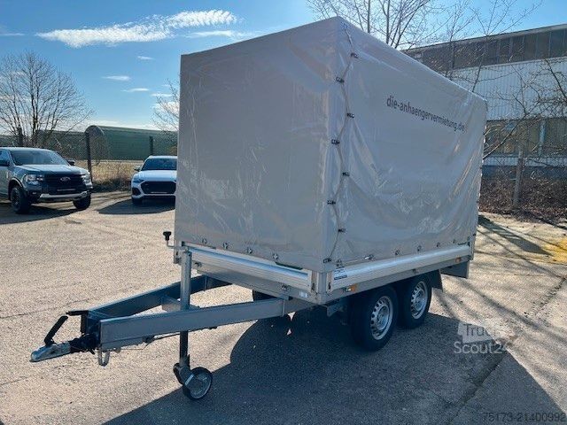 Car trailer UNSINN FZ-TECHNIK EB H 2715-20-13 Plane u. Spriegel 100 Kmh