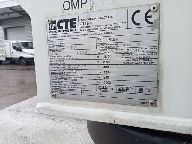 Hoogwerker op truck CTE ZED 20.2 H on Renault 120 DXI Maxity