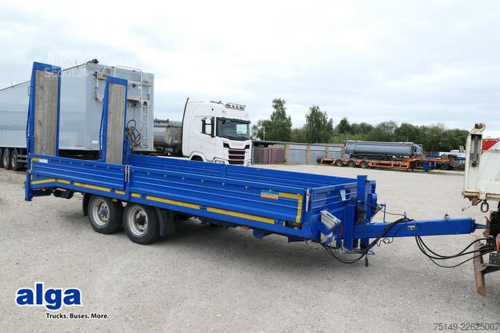 Žemagrindė platforma priekaba BLOMENRÖHR 664/11900, Tandem, 6.400mm lang,Rampen,Container