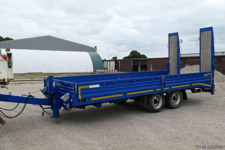 Žemagrindė platforma priekaba BLOMENRÖHR 664/11900, Tandem, 6.400mm lang,Rampen,Container