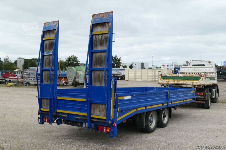 Žemagrindė platforma priekaba BLOMENRÖHR 664/11900, Tandem, 6.400mm lang,Rampen,Container