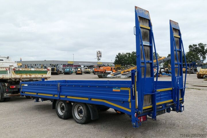 Žemagrindė platforma priekaba BLOMENRÖHR 664/11900, Tandem, 6.400mm lang,Rampen,Container