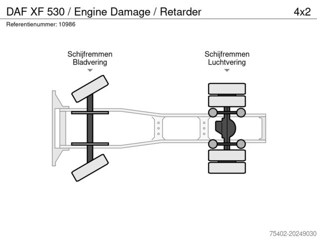 Standard-SZM DAF XF 530 / Engine Damage / Retarder