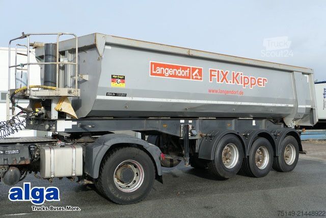 Polpriklopnik kiper LANGENDORF SKS-HS 24/29, Stahl, Hardox, 26m³, Luft-Lift,BPW