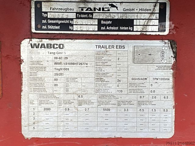 Open oplegger met zeil Tang , Karl | MBB-LBW 1,50to.*beidseitig Gardine