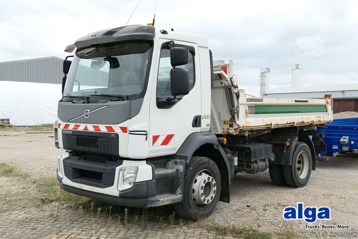 Trójstronna wywrotka VOLVO FL 280 4x2, Meiller, Hydr., AHK, Klima, 159tkm