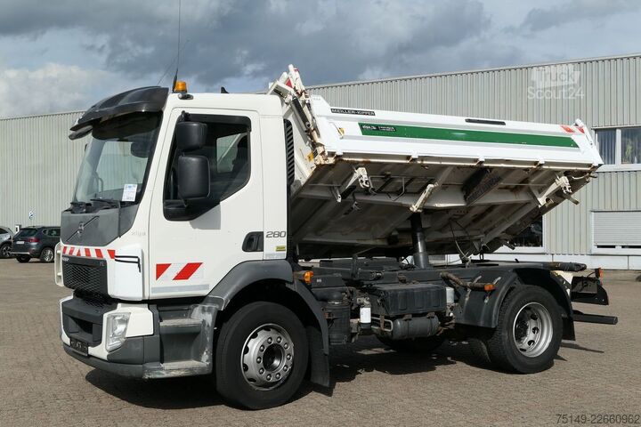 Trójstronna wywrotka VOLVO FL 280 4x2, Meiller, Hydr., AHK, Klima, 159tkm
