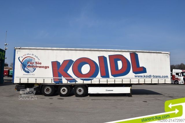 Open semitrailer with tarp KRONE Palettenkasten SAF Achsen TÜV 5/26