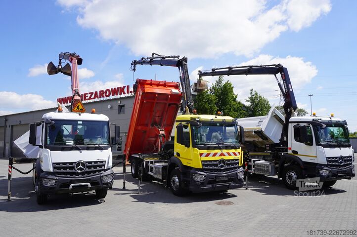 Trojstranný sklápač Mercedes-Benz Arocs 2636 6×4 / 100 tho. km! / HIAB cra