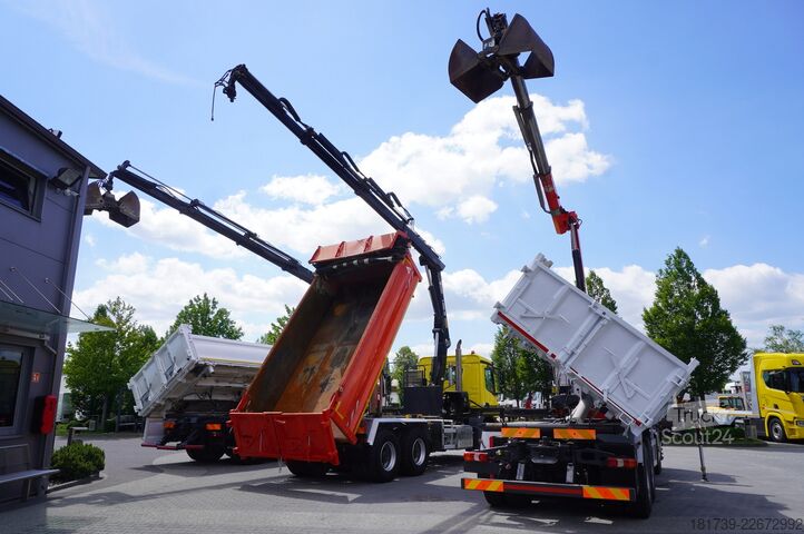 Trojstranný sklápač Mercedes-Benz Arocs 2636 6×4 / 100 tho. km! / HIAB cra
