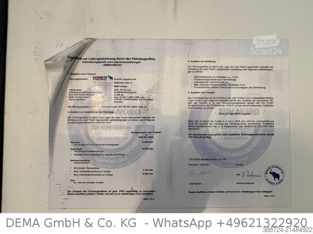 Chladírenský návěs SCHMITZ CARGOBULL SCB/S3B*Pharma*Doppelstock*Lift*ALU*Blumenbreite