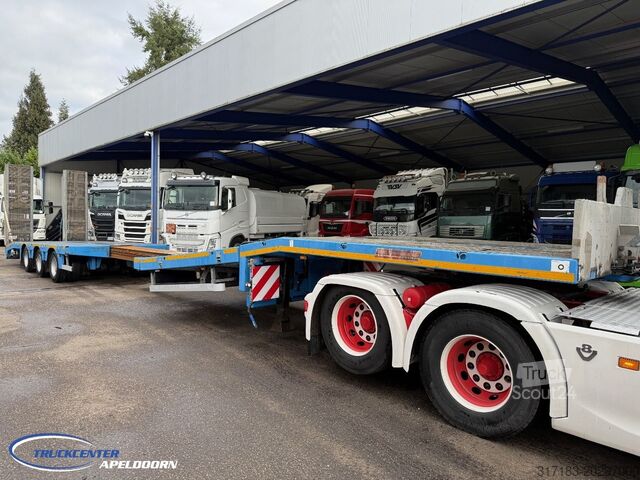 Semi-dieplader MAX Trailer F-S43-1A1Y Liftbaar dek, Uitschuifbaar, Laadram...